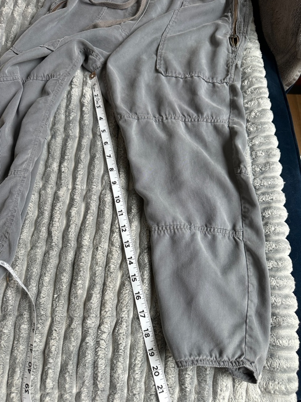 Wilfred free soft grey distressed cropped overalls - Picture 10 of 12